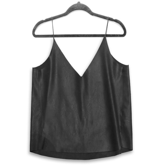 Zara Tops Zara Faux Leather Top Poshmark